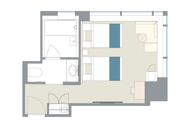 layout drawing of EXECUTIVE CORNER TWIN 30sqm