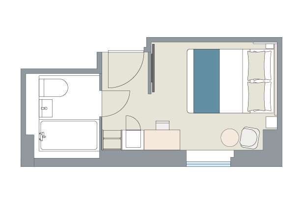 layout drawing of QUEEN NO VIEW 17sqm