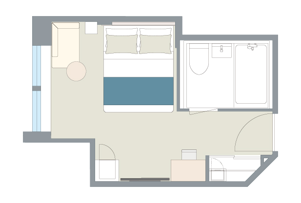 layout drawing of QUEEN SUPERIOR 20sqm