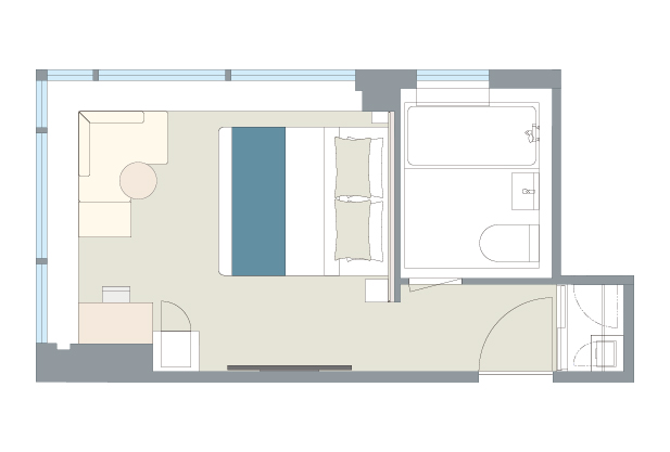layout drawing of KING CORNER 22sqm