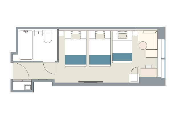 layout drawing of TRIPLE 25sqm